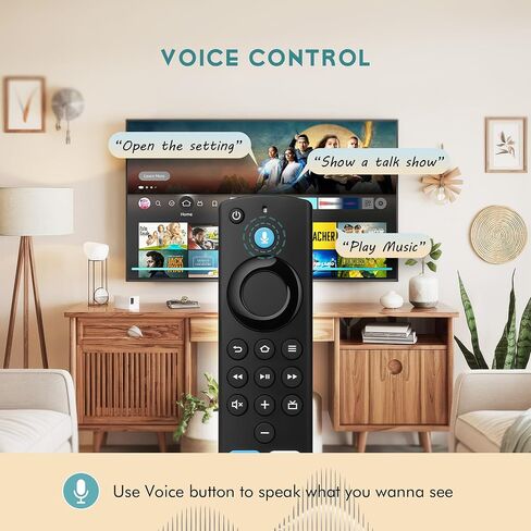 Replacement Remote for All Fire Series,Remote for TV Stick (HD, 4K, 4K Max, Lite),TV Cube,Remote for Insignia,TCL,3rd Gen Fire Smart TVs with Voice in Saudi Arabia