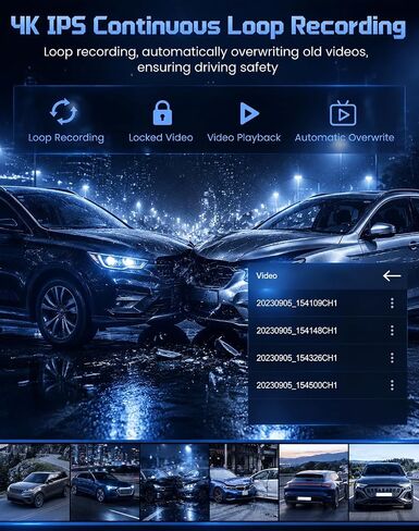 11" Wireless Apple CarPlay Screen for Car, Portable Carplay Screen for Car | Apple CarPlay & Android Auto, 360° 4K Front+1080P Rear Camera, Mirror Link, Voice Control, Built-in 64GB SD Card in Saudi Arabia