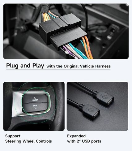 Car Radio Stereo for Dodge Ram 1500/2500/3500 06-12, CarPlay & Android Auto | 10.2-inch IPS touchscreen, 64G storage, 5G WiFi GPS, Bluetooth FM AM SWC, plug-and-play, HD backup camera in Saudi Arabia