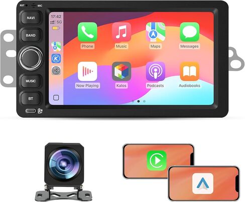 ستيريو راديو السيارة Junsun لسيارة Chevy Silverado GMC Sierra Yukon Tahoe Impala Hummer 2003 2004 2005 2006، مع Android 15 CarPlay Android Auto 5 جيجا هرتز WiFi FM/AM بلوتوث GPS SWC كاميرا احتياطية 【4 كور 64 جيجابايت 】 in Kuwait