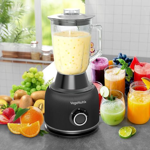 Food Processor and Blender Combo, 88 oz Food Chopper | Kitchen Appliance for Meat Vegetable and Dough, 70oz 800W Glass Jar Blender with 2 Speeds and Pulse for Smoothie, Upgrade in Saudi Arabia