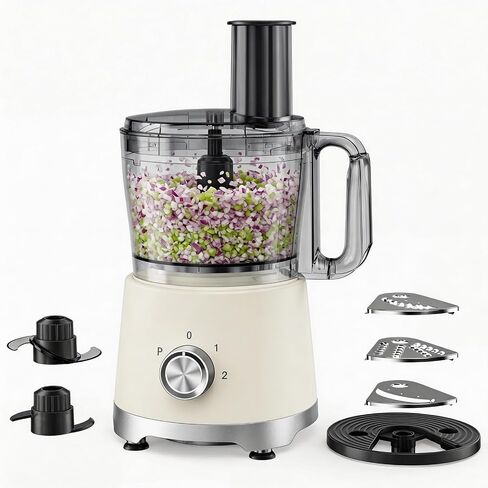 OLIXIS Food Processor 10.5 Cups, 600W Powerful Food processors with 5 Blades, Dishwasher Safe Meat Grinder for Slicing, Shredding, Chopping, Kneading, for Meat, Vegetables, Fruit, Dough in Saudi Arabia
