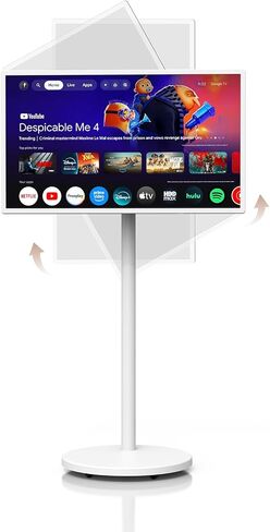 HORION 32" Portable Smart TV Monitor with Wheels, Movable Google TV, No Battery, Non-Touchscreen in Saudi Arabia