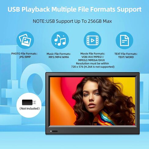 12.5inch small Portable TV,Essential for Bedroom/Kitchen/Camping,Support HDMI/USB input,Built-in speakers,lightweight and easy to carry,Suitable for small spaces(NO with WiFi/Bluetooth/Satellite) in Saudi Arabia
