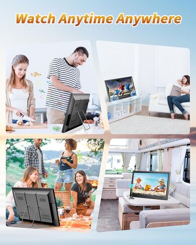 NORTHING 19.5" Portable TV with Antenna, 8000mAH Built-in Power Operated TV | Full HD 1080P Small Kitchen TV with Antenna/HDMI/USB/AV Input, for Camping Kitchen Patio RV Indoor/Outdoor in Saudi Arabia