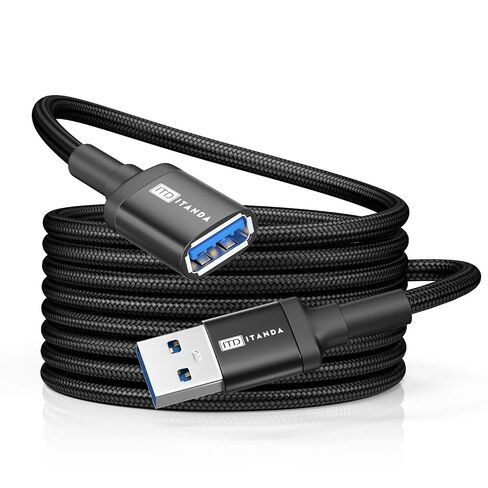 ITD ITANDA 10FT USB Extension Cable USB 3.0 Extension Cord Type A Male to Female5Gbps Data Transfer for Keyboard, Mouse, Playstation, Xbox, Flash Drive, Printer, Camera and More in Saudi Arabia