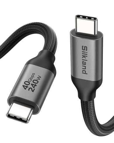 سيلكلاند 40 جيجابت في الثانية USB 4 لكابل Thunderbolt 4 4FT، 240W PD3.1، 8K/Dual 4K | كابل بيانات USB C مجدول ومعتمد من USB-IF متوافق مع SSD وMacBook وiPhone 17/16 وiPad وDock in Kuwait