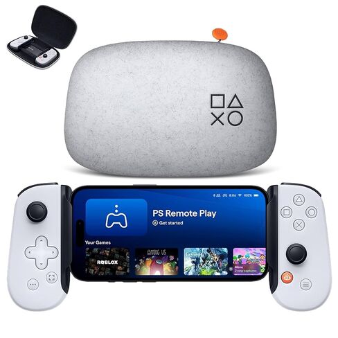 حزمة ألعاب BACKBONE One PlayStation Edition - وحدة تحكم الألعاب المحمولة لجهاز iPhone (Lightning) الجيل الثاني + حافظة وحدة تحكم واقية - متوافقة مع PlayStation Remote Play وApple Arcade والمزيد in Kuwait