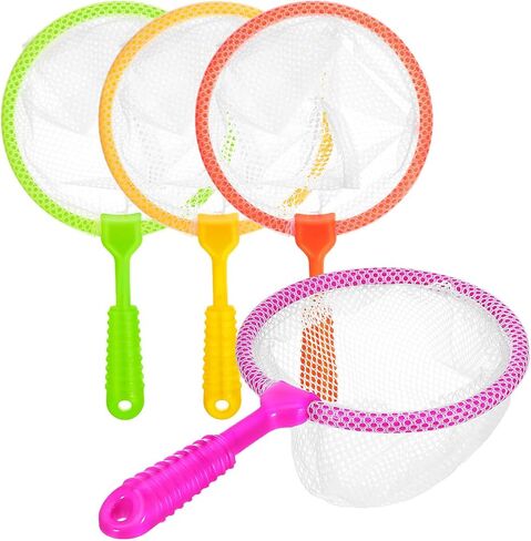 BESPORTBLE 4pcs Ergonomic Grip Butterfly Nets for Boys and Girls Fish Scooper Net for Aquarium Safe Plastic Material in Saudi Arabia