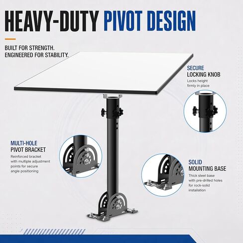 Starlink Gen 3 Heavy Duty Pivot Roof Mount, Adjustable 160 Degree Tilt for Better Signal, Compatible with Starlink Gen 3 / Standard 4 / Standard 4X Dish in Saudi Arabia