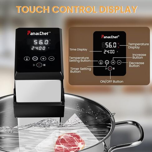 1600W Commercial Sous Vide Cooker Immersion Circulator, Restaurant Sous Vide Machines, 360° Water Circulation, 15dB Ultra Quiet, Fast Heating, Precise Time & Temperature Control (Bright Silver, 1600W) in Saudi Arabia