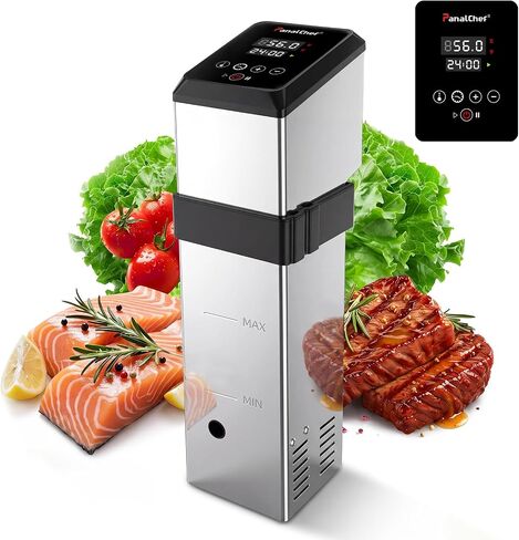 1600W Commercial Sous Vide Cooker, Immersion Circulator with One-Way Air Vent for Efficient Heat Dissipation, 360° Water Circulation, Precise Temp Control for Restaurant Home Use (Dark Silver, 1600W) in Saudi Arabia