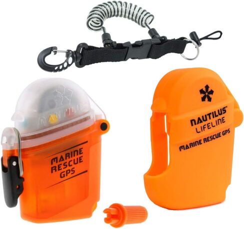 Nautilus LifeLine Marine GPS and Silicone Pouch w/ free Coil Lanyard (Orange) in Saudi Arabia