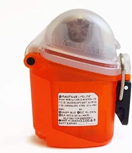 Nautilus LifeLine Marine GPS and Silicone Pouch w/ free Coil Lanyard (Orange) in Saudi Arabia