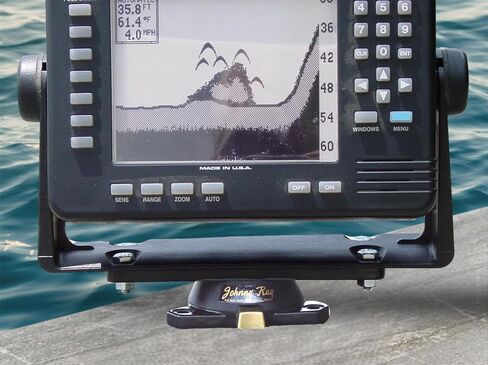 Johnny Ray JR-300 Fish Finder Mount and Depth Finder Mount | Heavy Duty Marine Electronics & Sonar Bracket for Boats, 360° Rotating Quick Release Swivel Base in Kuwait