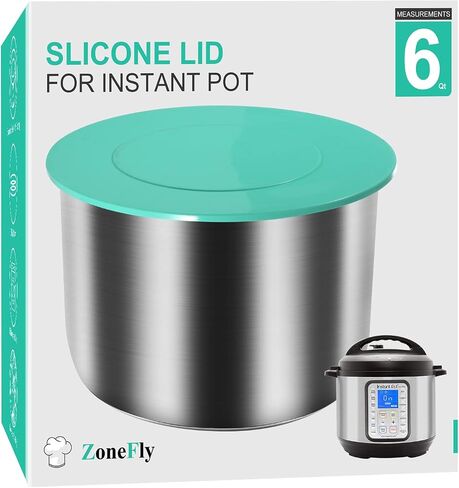 Silicone Lid for Instant Pot 6 Qt - 5 & 6 Quart Cover for Inner Pot Lid Fit Insta Pot IP DUO-60, LUX, ULTRA, Nova, Pro Crisp 6Qt, Pro, Viva, Smart Wifi and More, Sealing Lid for 6 Qt Pressure Cooker in Saudi Arabia