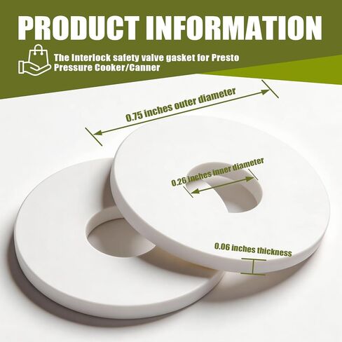 85659 Pressure Cooker/Canner Interlock Gasket for Presto (2) | presto pressure canner 0175510 compression gasket 27456;85407,01/PE3,01/PA4H,0121001,0174001, 0174510, 0175001,0215101 in Saudi Arabia