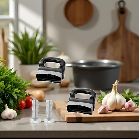 2Pcs Black Replacement Handles for Pots, Heat-Resistant & Anti-Skid, Metal Pressure Pan Ear Replacement Universal Pan Side Handle for Home Kitchen Cookware,for Single-Hole Pots in Saudi Arabia