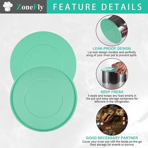 Silicone Cover Fits Instant Pot 8 Quart - 8 Qt Inner Pot Lid for Insta Pot Duo,Pro,Ultra,Crisp,Nova,Plus & More - Best Sealing Lid for 8 Qt Pressure Cooker Instapot Cover in Saudi Arabia