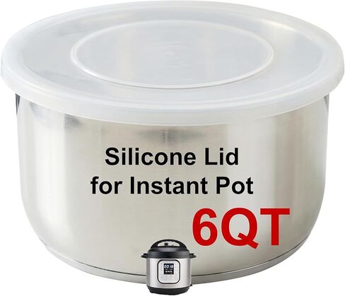 Inner Pot Lid 6 QT & 5 QT, 9.8 IN 5 & 6 Quart Premium Reusable Silicone Lids for Bowl Inner, Microwave Cover for Food, Pressure Cooker Accessories in Saudi Arabia
