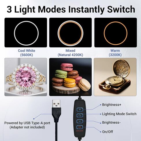 12" Photo Light Box for Trading Cards, Jewelry & Small Product Photography | CRI95 LEDs, 3 Color Modes, 10%-100% Brightness, Foldable Design, Anti-Glare Diffuser, 6 PVC Backdrops in Saudi Arabia