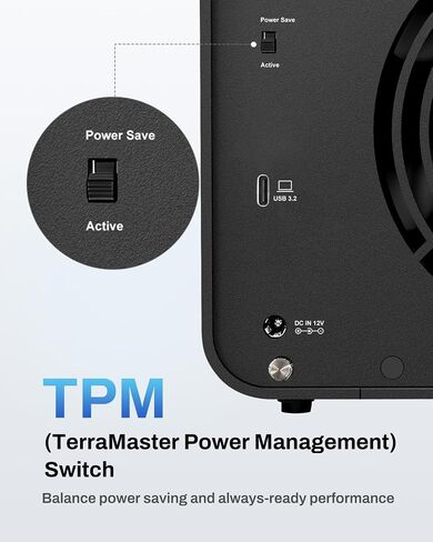 TERRAMASTER D8 Hybrid 2 HDD NVMe Enclosure 4 HDD + 4 NVMe SSD (بدون قرص) | وحدة تخزين USB 3.2 Gen 2 بسرعة 10 جيجابت في الثانية من النوع C، 8 أقراص فردية مدعومة، التوصيل والتشغيل (بدون قرص) in Kuwait