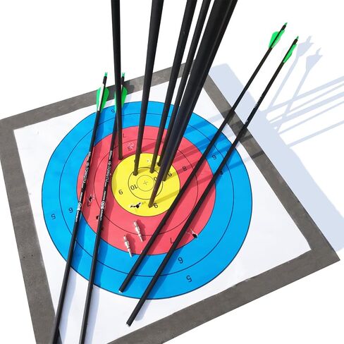 31inch Carbon Arrows, Archery Arrows for Compound & Recurve Bow, Hunting Arrows for Bow, 500 Spine Practice Arrows (Pack of 12) in Saudi Arabia