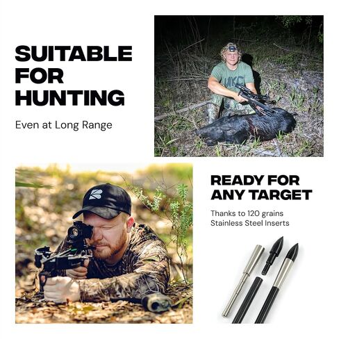 BALLISTA 16" Sting Helical 3-Vane Crossbow Bolts for Hawkwing, 6mm OD, 3pc | 2.5° helical 3-vanes, 361 gr build and 120 gr insert for stable flight in high-power Hawkwing Crossbow setups. in Saudi Arabia