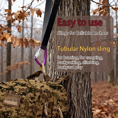 Climbing Stick Aider for Hunting-Tubular Nylon Sling for Saddle Hunting Treehouse Outdoor Adds Extra Height to Climbing Sticks, Easy to Carry in Saudi Arabia
