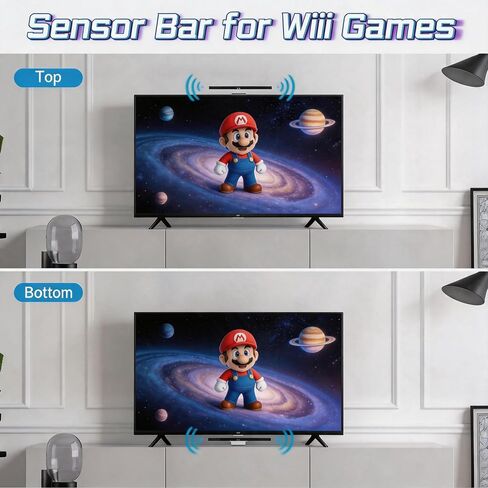Wii Accessories, AC Power Cord, Wii to HDMI Adapter, USB Motion Sensor Bar | 4-IN1, Wii Sensor Bar, AC Power Supply, Wii to HDMI Adapter Converter with HDMI Cable for Nintendo Wii Console, Sport Games in Saudi Arabia