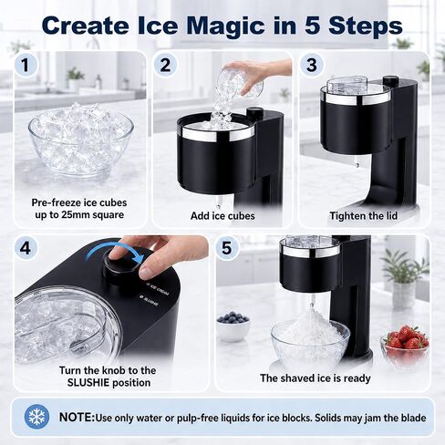 Ice Cream Maker & Shaved Ice Machine, 2-in-1 Slushie Machine | 2-Qt Ice Cream Machine for Making Gelato, Sorbet, Flavored Slushie and Frozen Yogurt, Quick Mode Switch in Saudi Arabia