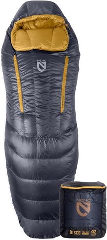NEMO Equipment Disco Down Sleeping Bag | Men's & Women's, Endless Promise, Spoon Shape, Side Sleeper, Backpacking in Saudi Arabia