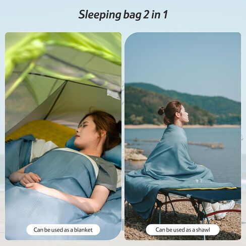 حقيبة نوم Naturehike NatureSea™ مع مادة بحرية عائمة، أكياس نوم خفيفة الوزن بوزن 20.1 أونصة للبالغين والأطفال، حقيبة نوم مزدوجة قابلة للفصل للتخييم والمشي لمسافات طويلة وحقائب الظهر in Kuwait