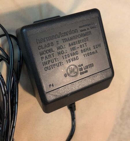 Harman Kardon A481511OT P/N: HK-01T 15V 1100mA Class 2 Transformer in Saudi Arabia