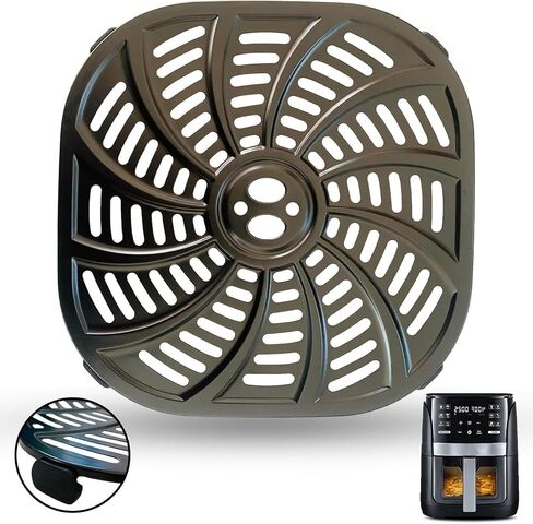Air Fryer Grill Plate for Instant Pot Vortex Plus 6 in 1 6 QT XL Air Fryers, Upgraded Air Fryer Grill Pan Crisper Tray Replacement Parts with Rubber Feet for Instants, Non-Stick, Dishwasher Safe in Kuwait