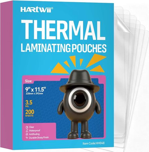 3.5Mil Laminating Sheets 8.5 x 11 Inches,30Pack Letter Size Thermal Laminating Pouches 9 x 11.5 Clear Lamination Sheet Paper Round Corners, Clear for Documents,Office,School,Home Supplies in Kuwait