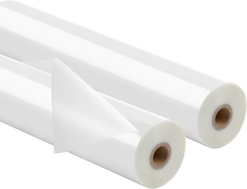 3 Mil Thermal Laminating Film Roll, 27" x 250' 2 Pack for Laminator | Clear Gloss Laminate Roll with Sturdy 1-inch Core, Ideal for Classroom, Office, Restaurant and Craft Document Lamination in Kuwait