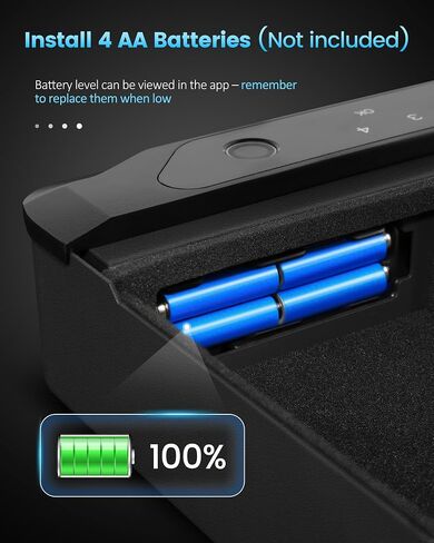 Adoreal Smart Biometric Gun Safe for Handguns, 4 Ways Quick-Access Fingerprint Gun Safe for Pistols, Fingerprint/Digital Keypad/Key/APP Gun Locks Box for Guns, Sturdy Heavy Steel Construction in Saudi Arabia