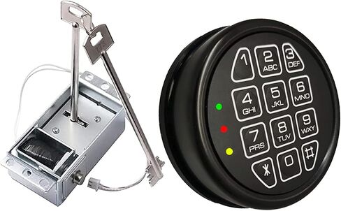 Gun Safe Lock Replacement, Solenoid Lock with 2 Override Keys | Black keypad Gun Safe Electronic for Home and Office in Saudi Arabia