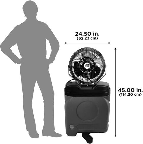 Maxx Air Patio Misting Fan, Standalone 20 Gallon Water Tank, Perfect Cooling Machine, High Pressure 80 PSI Pump in Saudi Arabia