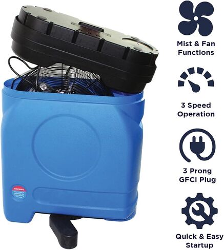 Maxx Air Patio Misting Fan, Standalone 20 Gallon Water Tank, Perfect Cooling Machine, High Pressure 80 PSI Pump in Saudi Arabia