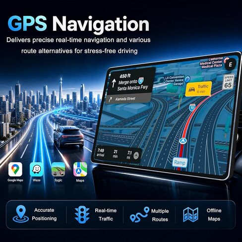 11.5 Inch 8 Core 4GB+64GB Car Radio Stereo for Ford F150 2009-2012, 2K Touchscreen Android 13 Head Unit with Wireless CarPlay & Android Auto, 1080P Backup Camera, GPS Navigation, SWC, AM/FM Radio in Saudi Arabia