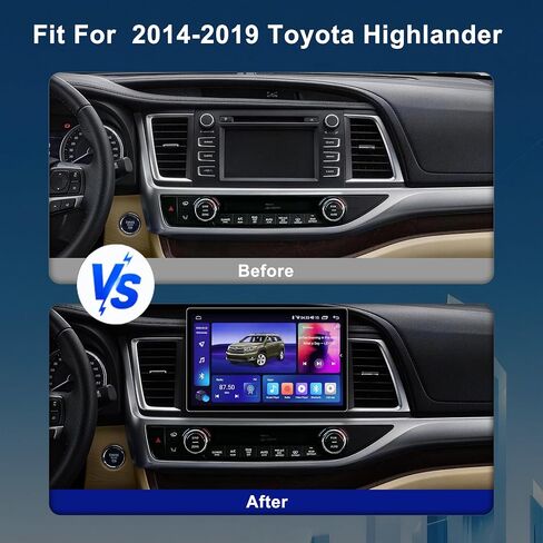 11.5 Inch 8 Core 4GB+64GB Car Radio Stereo for Toyota Highlander 2014-2019, 2K Touchscreen Android 13 Head Unit with Wireless CarPlay & Android Auto, 1080P Backup Camera, GPS, SWC, AM/FM Radio in Saudi Arabia