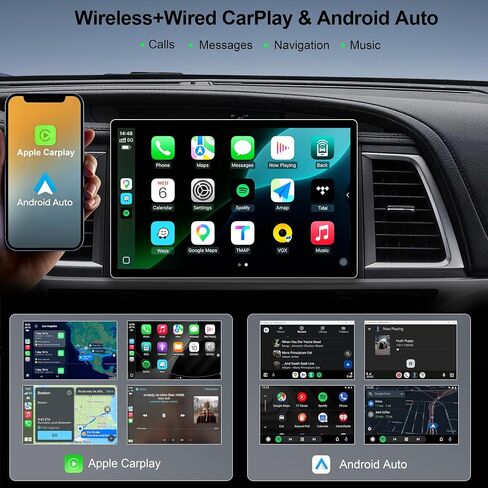 11.5 Inch 8 Core 4GB+64GB Car Radio Stereo for Toyota Highlander 2014-2019, 2K Touchscreen Android 13 Head Unit with Wireless CarPlay & Android Auto, 1080P Backup Camera, GPS, SWC, AM/FM Radio in Saudi Arabia