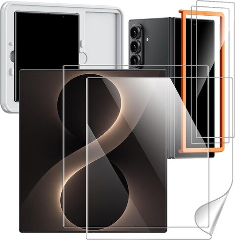 Hoerrye for Samsung Galaxy Z Fold 8 Screen Protector - Auto Align Kit | 2 Pack Inner TPU + Front Glass Protection, Easy Bubble-Free Installation, Crease Resistant Design, Ultra Clear HD Display in Saudi Arabia