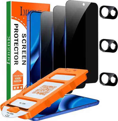 IMBZBK Privacy Screen Protector for Samsung Galaxy S26 Ultra, 3+3 Pack | 25° Anti Spy, 9H+ Tempered Glass, Military Grade Shatterproof, Auto-Dust Removal, Case Friendly, with Camera Lens Protector in Saudi Arabia