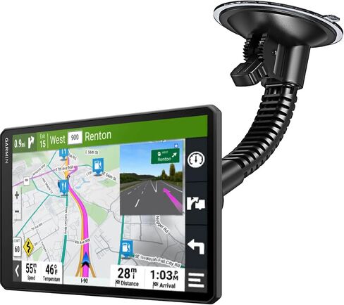 1Zero Heavy-Duty 22mm Ball Truck GPS Mount for Garmin, GPS Holder for Car | Large Vacuum Suction Cup Mount for DriveSmart 86, dezl OTR800/810/820/1000/1010/1020, RV 890/895/1090/1095, Overlander in Saudi Arabia