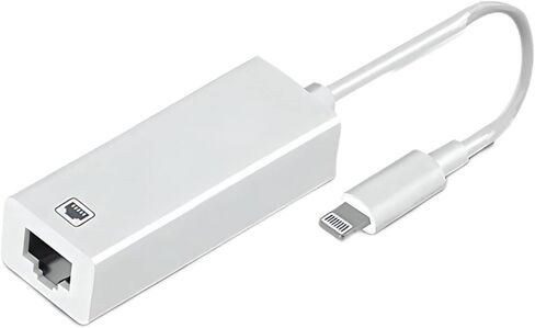 [Apple MFi Certified] Lightning to Ethernet Adapter,RJ45 Ethernet LAN Network Adapter Cable with 8 Pin Connector Compatible with iPhone 13/12/11/XS/XR/X/8/7/iPad/iPod, Plug and Play, Supports 100Mbps | iPhone Lightning Network Adapter Cable with 8 Pin Con in Saudi Arabia