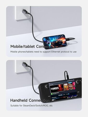 Hagibis USB C to Ethernet Adapter, Portable 1Gbps Gigabit RJ45 to Type-C (Thunderbolt 4/3 Compatible) Network LAN Hub, Compatible for MacBook Pro/Air, iPhone 16 Pro/Max, iPad Pro, XPS (Pack of 2) in Saudi Arabia