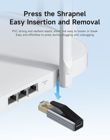 Hagibis USB C to Ethernet Adapter, Portable 1Gbps Gigabit RJ45 to Type-C (Thunderbolt 4/3 Compatible) Network LAN Hub, Compatible for MacBook Pro/Air, iPhone 16 Pro/Max, iPad Pro, XPS (Pack of 2) in Saudi Arabia